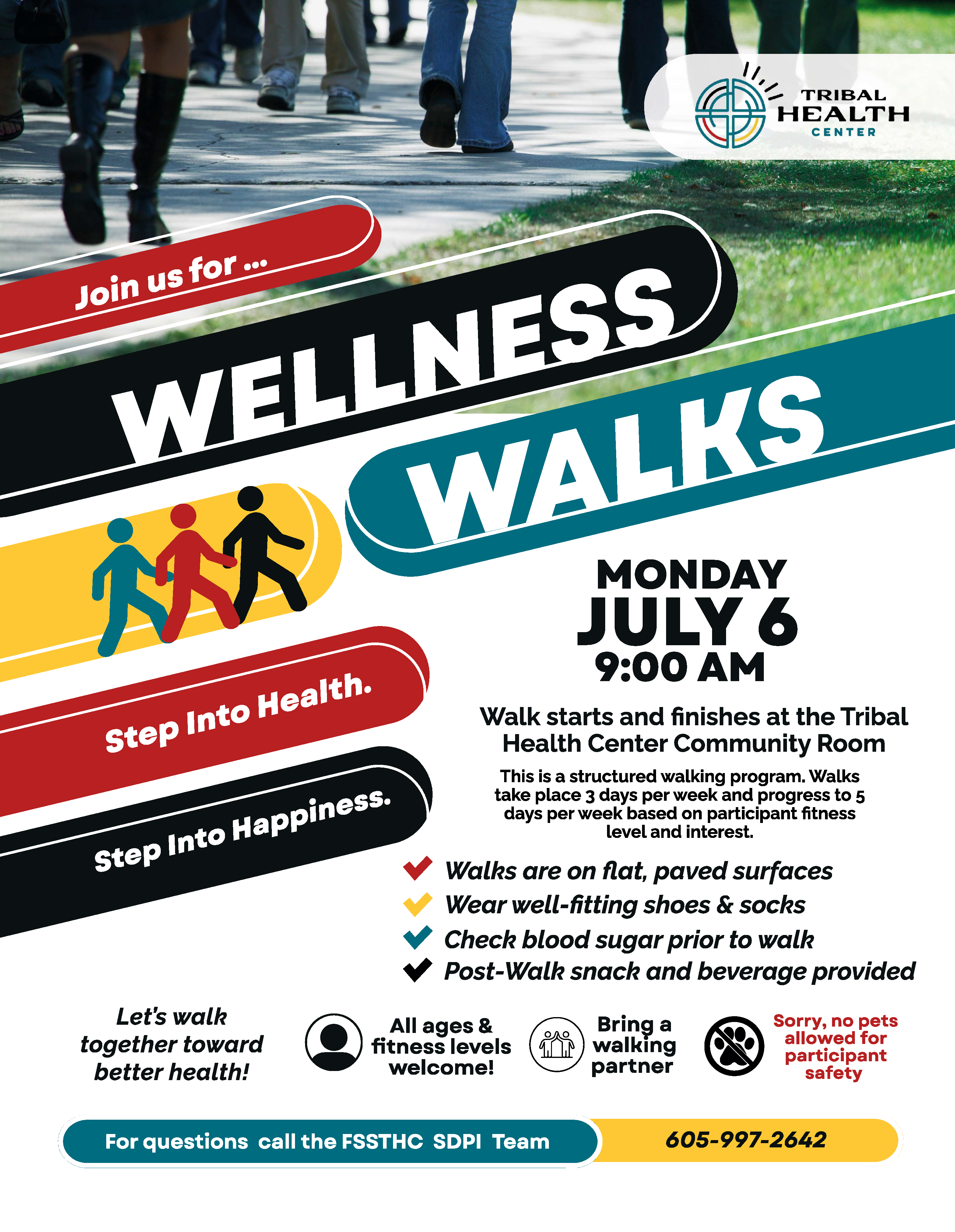 SDPI wellness walk group flier