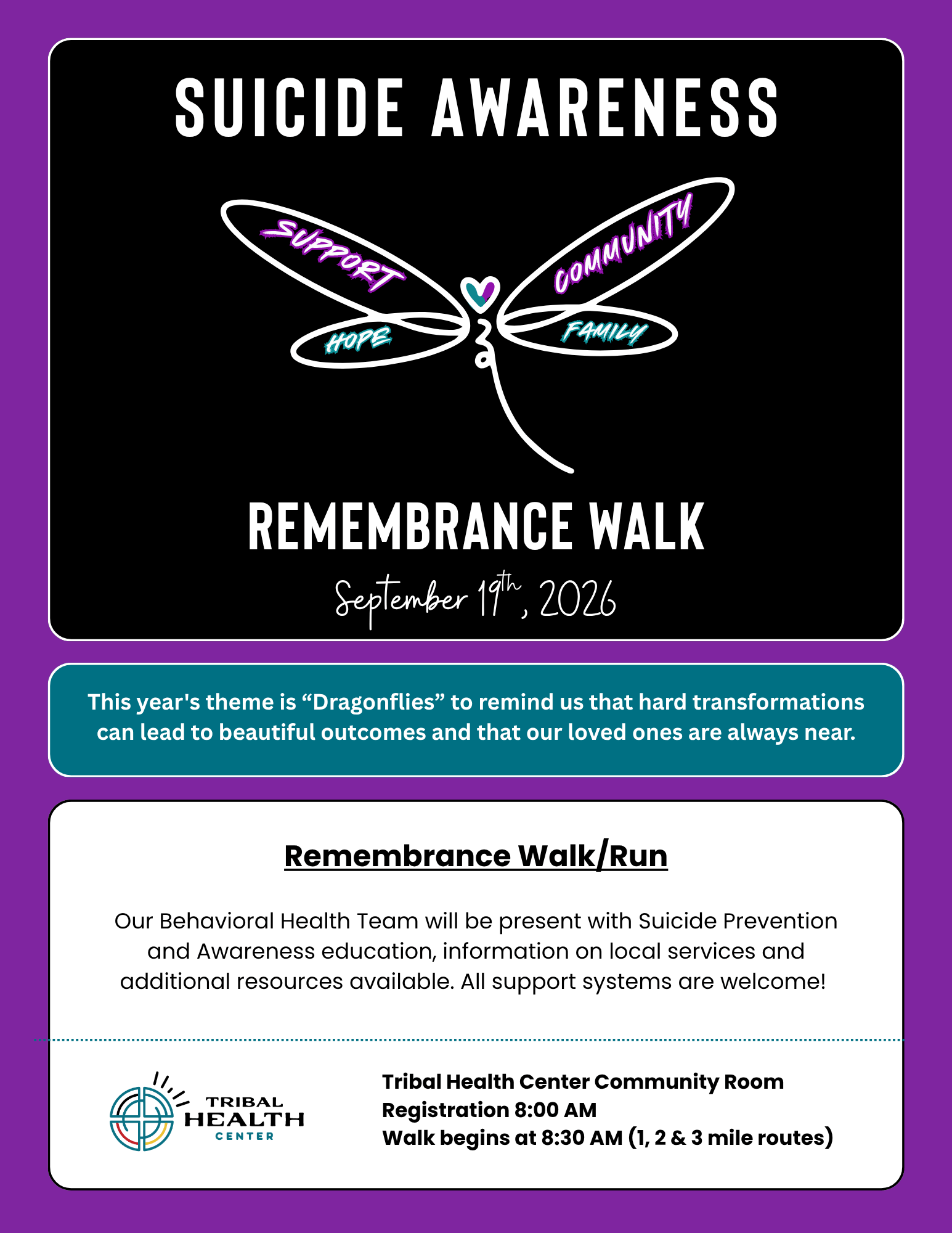 Suicide Awareness walk_run event flyer